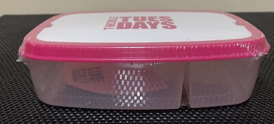 T-Mobile Tuesdays Magenta White Lunch Box Container w/ Fork & Knife New Sealed