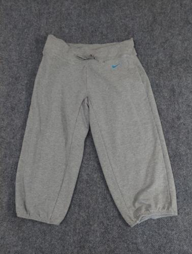 Nike OBSESSED Capri Pants Womens Medium Gray Just Do It Sweats Training