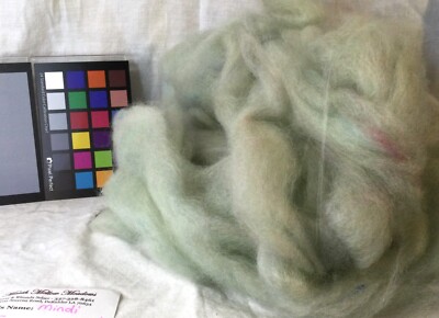Romney variegated sea foam green wool roving spinning weaving felting fiber arts