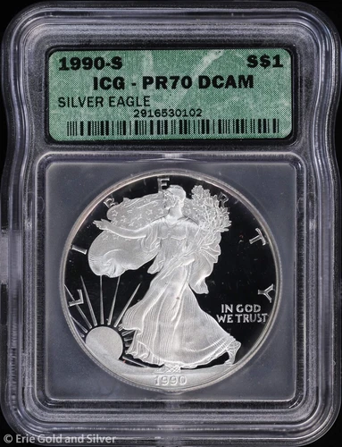 1990-S $1 Proof American Silver Eagle ICG PR 70 DCAM