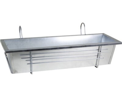 Balkonkasten Zink 60 x 18 x 18 cm silber inkl. Halterung | eBay.de