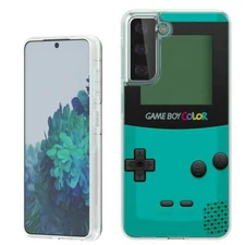 (GameBoy Mint)Rugged TPU phone case cover(Clear)for Samsung Galaxy S21+ Plus 5G