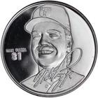 Vintage Highland Mint MLB Mike Piazza 1 oz .999 Fine Silver Art Round
