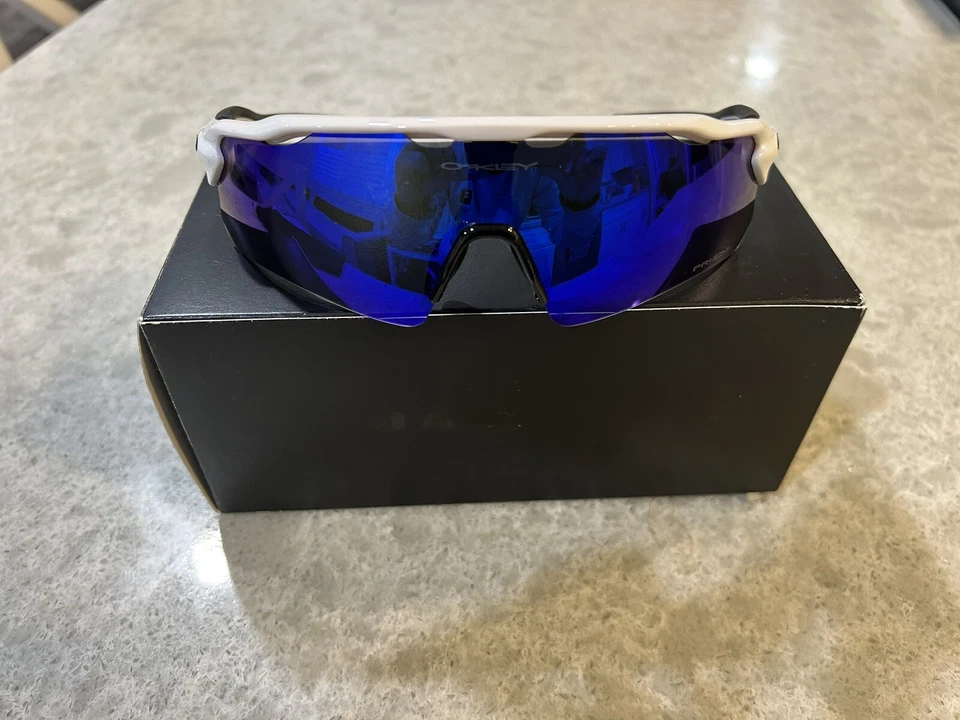 Gafas de sol Oakley Radar EV Path 0OO9208 marco blanco y lente PRIZM Snow Sapphire Foto 3 de 3
