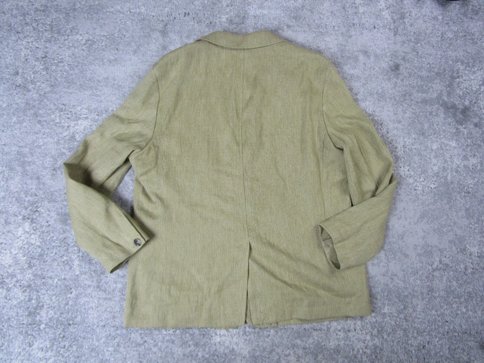 Blazer Zara Hombre Grande Hombre Lino Beige Abrigo Deportivo Manga Larga Negocios 2 Botones Foto 2 de 4