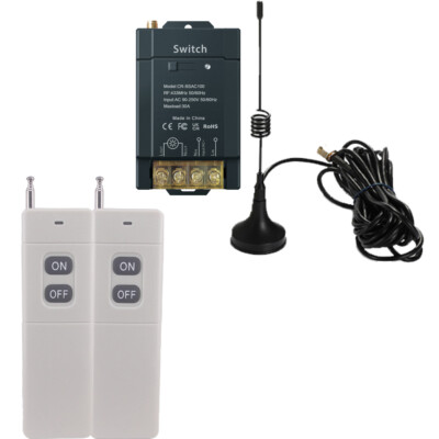 1.5KM Long Range 2CH RF Wireless Remote Control Switch Transmitter+Receiver