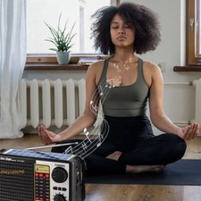 Solar Portable Bluetooth Speaker FM /AM Radio Digital MP3 Player Rechargeable1PC