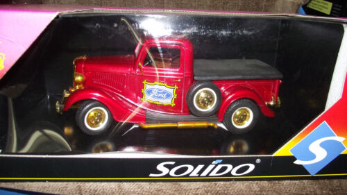 SOLIDO - 1/18 - CUSTOM - FORD Pick=UP- RED with gold accents