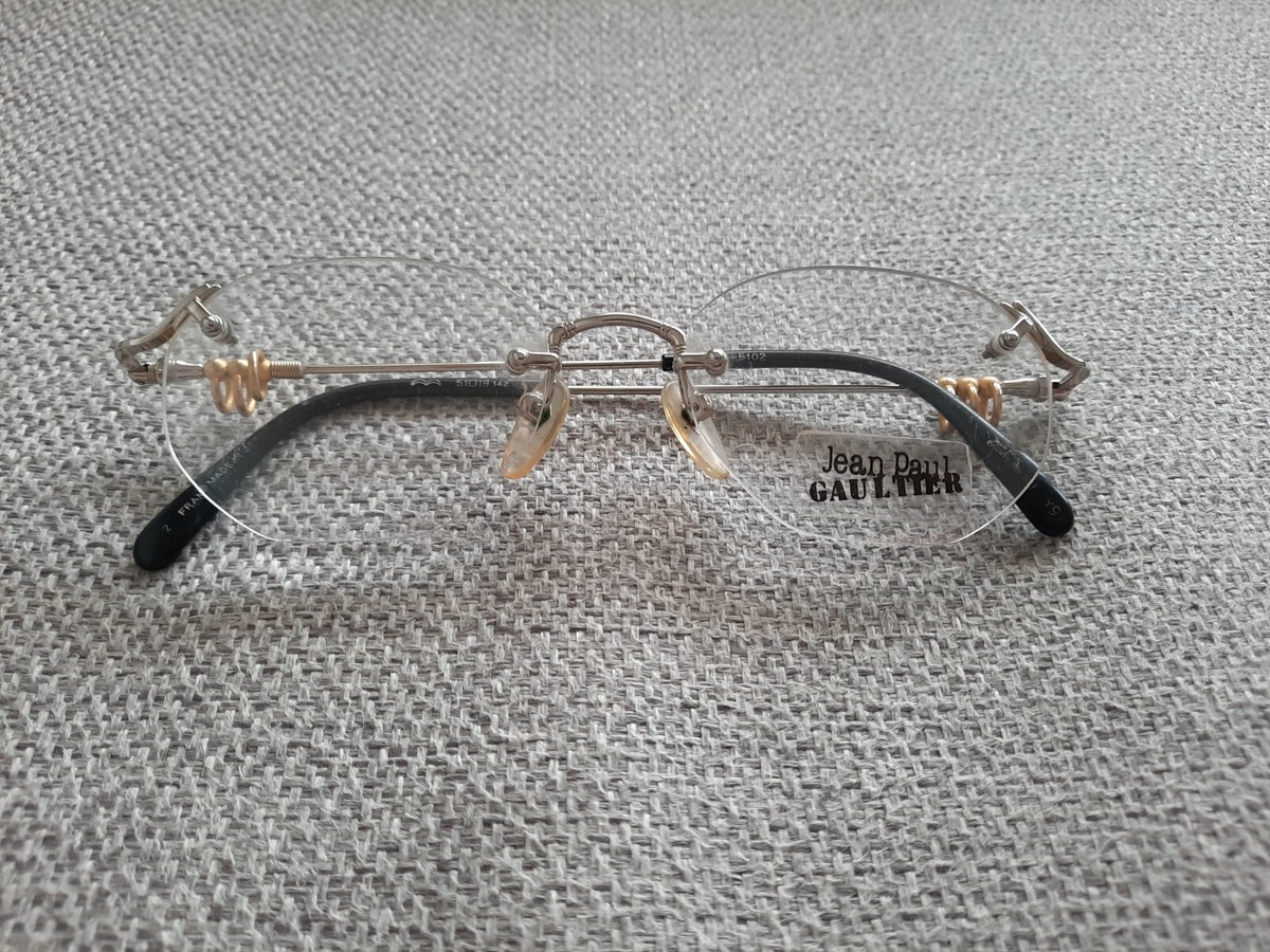 Jean Paul Gaultier JPG Vintage Rimless Eyeglasses Frames 55-5102 