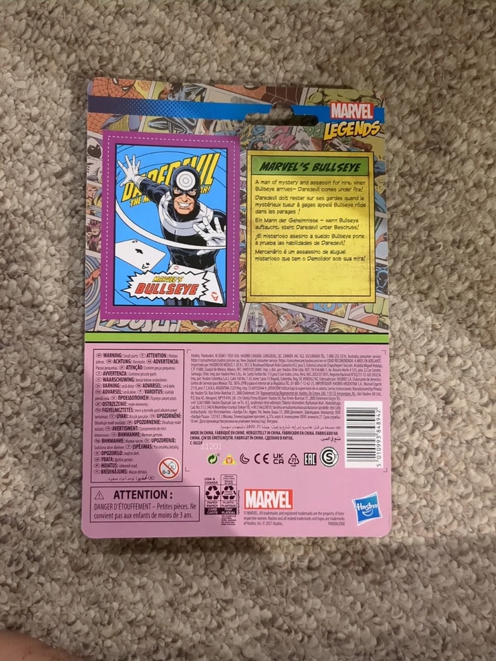 Figura de acción retro de 3,75 pulgadas Marvel Legends Wave 3 - Bullseye Foto 2 de 2