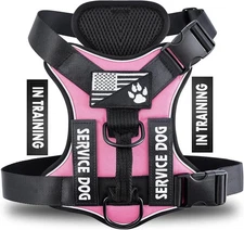 Demigreat Service Dog Harness, Reflective Vest Medium (Pack of 1), Pink 
