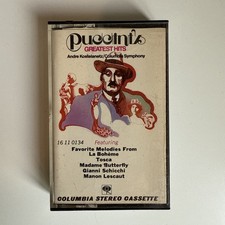 PUCCINI'S GREATEST HITS-ANDRE KOSTELANETZ COLUMBIA SYMPHONY CASSETTE