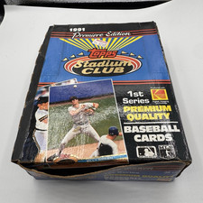 Topps 1991 Stadium Club MLB Baseball Cards Premiere Edition 1st Series Box 36