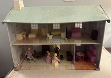 Vintage Today’s Kids Rosewood Manor Tin Litho Dollhouse (As Is)