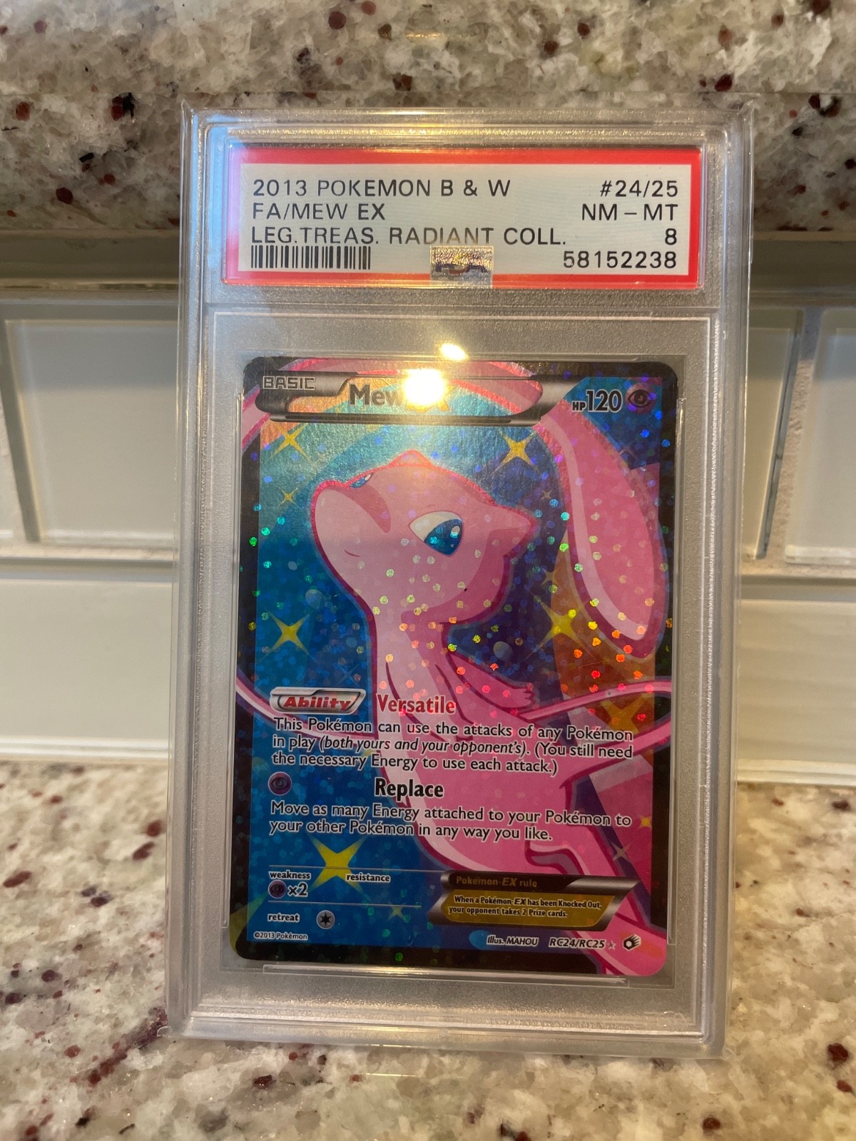 Pokémon Mew EX Radiant Collection Legendary Treasures RC24/RC25 PSA 8