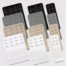 4Pcs Adjustable Bra Extender 3 Hooks with Elastic Underwear Strap Extension