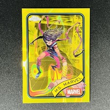 2025 Topps Chrome Marvel Ms. Marvel #130 Yellow Lava Refractor Near Mint
