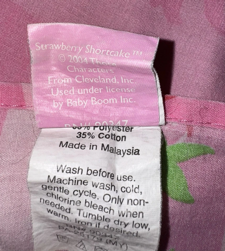 Strawberry Shortcake 2004 bebé niño hoja plana baya dulce rosa Cutie Pie Foto 4 de 4