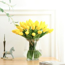 Artificial Tulip Flowers False Fake Bouquet Real Touch Home Wedding Party Decor