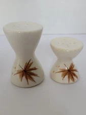 Vintage Iroquois Harvest Time Salt and Pepper Shaker Set Autumn Leaves MCM