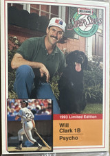 Milk-Bone 1993 Super Stars Will Clark 1B Psycho Giants Card #17/20 LE