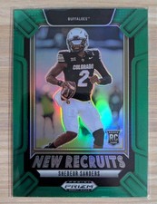 2025 Panini Prizm Draft Picks - New Recruits Shedeur Sanders Green Prizm (RC)