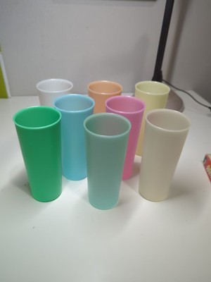 Vintage Lot Tupperware 16oz Tumblers Pink 107-51, 107-54, 107-56, 107-53, 107-55