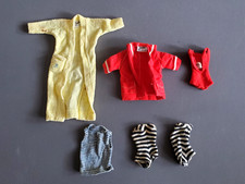 Vintage Mattel Barbie Original Clothing Lot Of 6 Items Robe Swimsuits Jacket