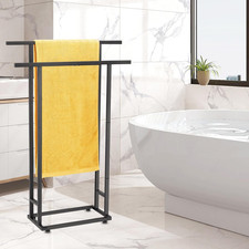 Standing Towel Racks Bathroom 2 Tier Bathroom Floor Free Standing Towel Rack
