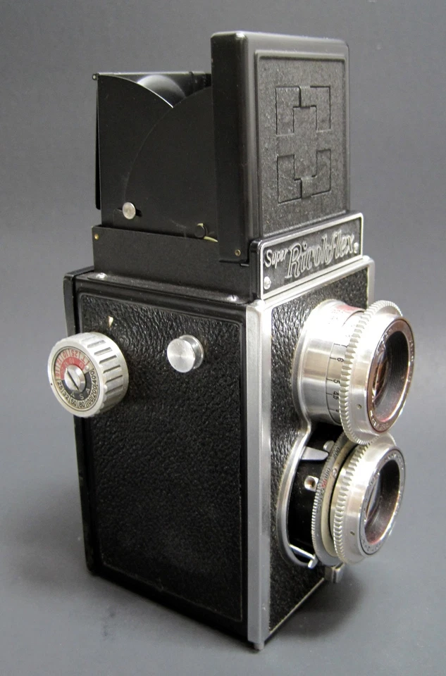 Cámara Super Ricohflex Japón TLR 120 127 película de colección lente doble 6 x 6 y 4 x 4 Foto 3 de 4