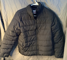 The Children's Place Girls Puffer Coat Black Size XL/14 Pockets Zip Up Jacket