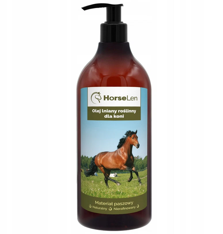 Huile de lin pour chevaux 1L – Naturelle, non raffinée, pressée à froid HorseLen - Photo 2/4