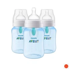 Philips Avent Anti-Colic Baby Bottle with AirFree Vent - Blue - 9oz/3pk