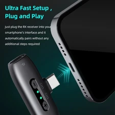 Hohem MIC-01 One-Trigger-Two 2.4G Wireless Microphone Magnet/ Clip On Mic GMYD