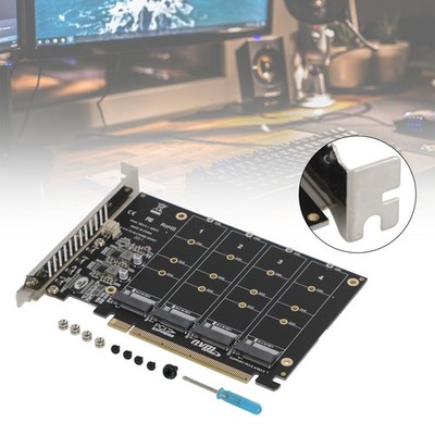  M.2 NVME SSD to PCI-E 4.0 X16 Adapter Expension Card support PH44 2280 2242