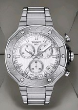 Orologio Uomo Tissot T-Race Chrono 45mm Quadrante Argento SS T141.417.11.031.00