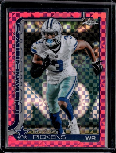 2025 Topps Chrome #80 George Pickens Pink X-Fractor