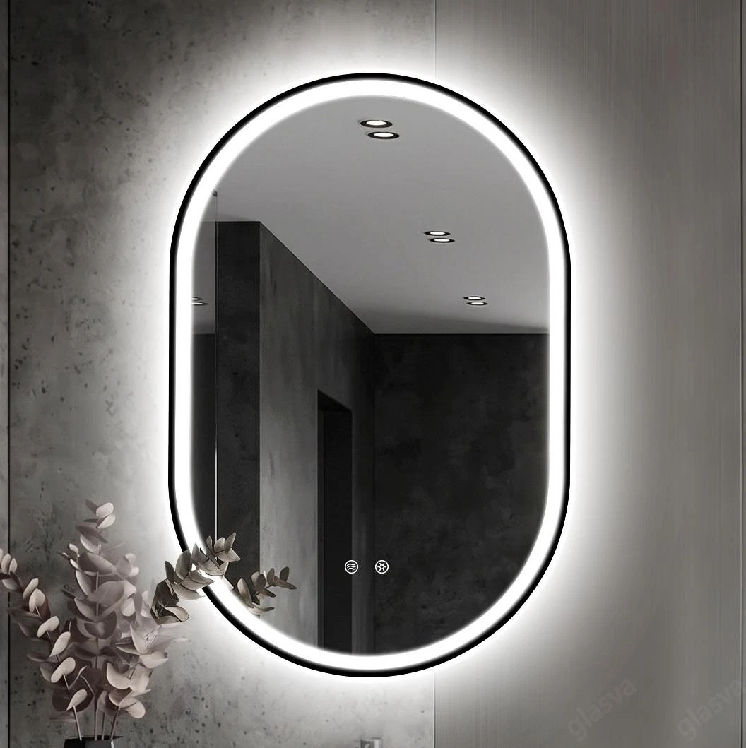 LED Bad Spiegel mit Beleuchtung 3 Lichtfarben Dimmbar Badezimmerspiegel IP44