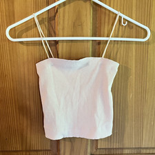 American Eagle Women  s XS Cotton Solid Ribbed Strappy Camisole Top