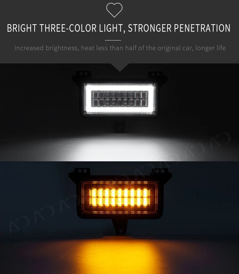 For Chevrolet GMC Pickup Truck Clear Switchback LED Signal Blinker Corner Lights - Image 4 of 4