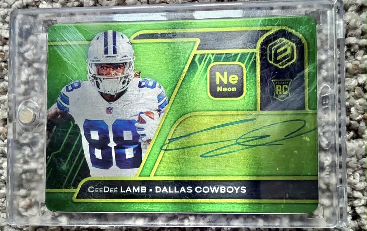 Panini 2020 Elements Rookie CeeDee Lamb Auto Neon /10 Cowboys