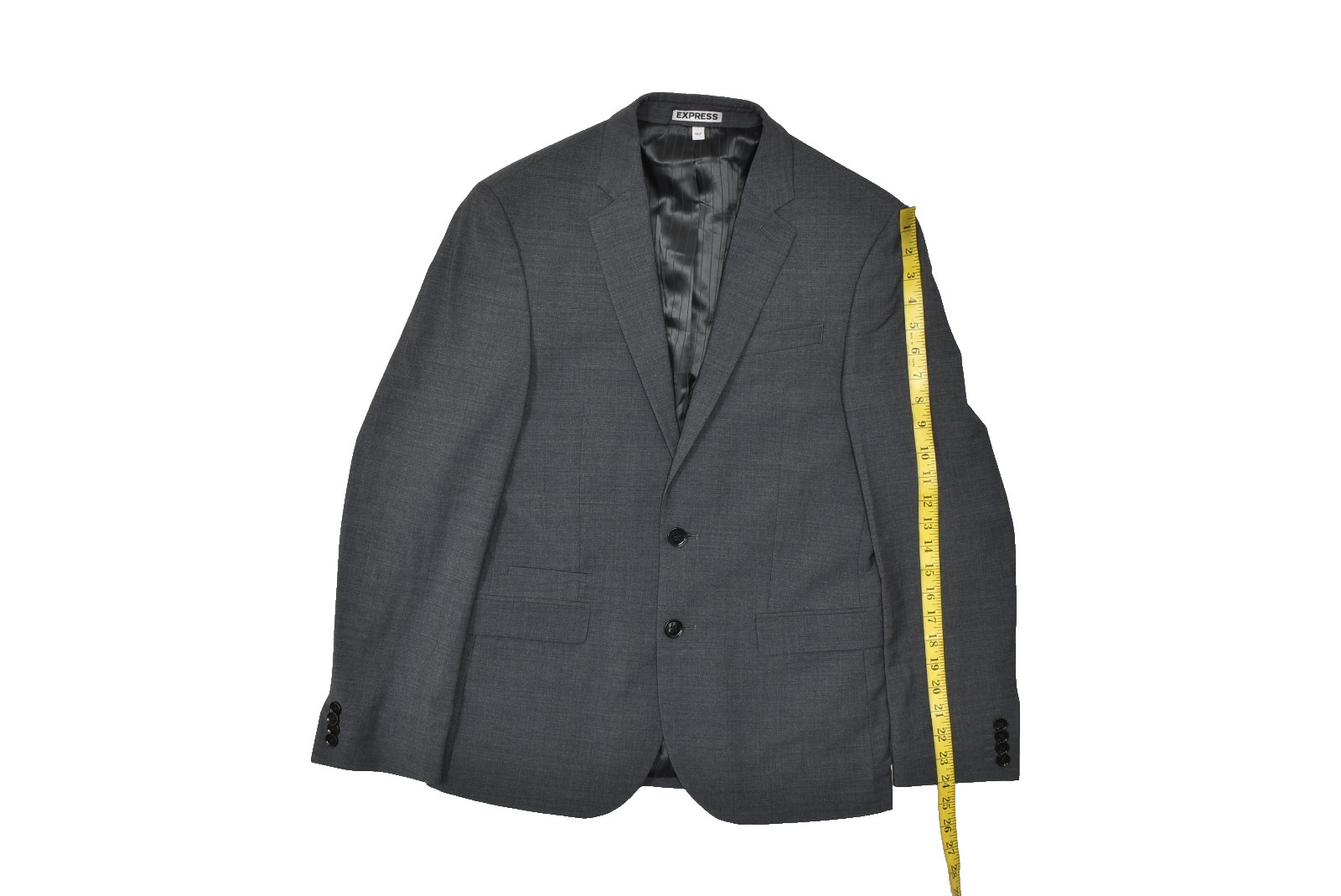 EXPRESS Men's Two Button Blazer Gray Regular Size… - image 2