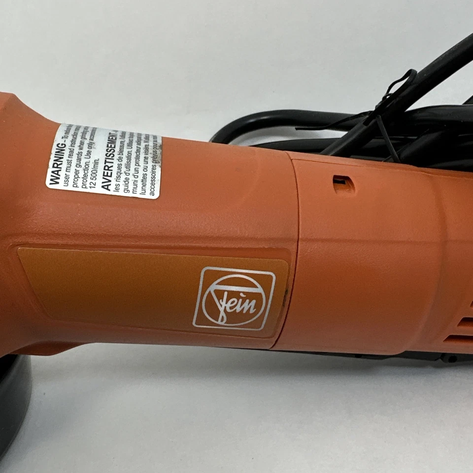 Компактная угловая шлифовальная машина FEIN WSG 7-115 PT 4-1/2 дюйма + 3 диска и лезвие - Изображение 3 из 4