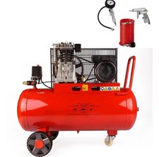 Compressore ad aria da 100 litri 1500W elettrico 3 Hp 8 Bar incluso KIT