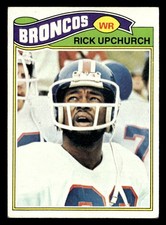 Rick Upchurch 1977 Topps Rookie Card #301 Denver Broncos. rookie card picture