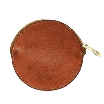 IL BISONTE Leather Coin Purse Brown Men s Wallet 95cm Compact Bag