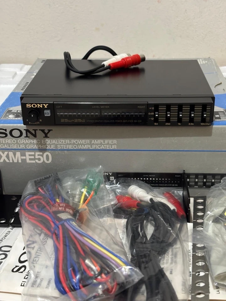 SONY XM-E50 VINTAGE NUOVO EQUALIZZATORE - AMPUFICATORE DI POTENZA CAR STEREO - Immagine 2 di 4