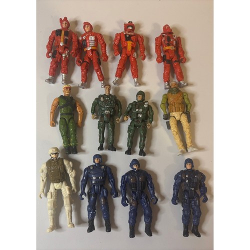 Vintage Military Action Figure Lot 12pc 3"-4" Chap Mei Lanard USMC Fire Police