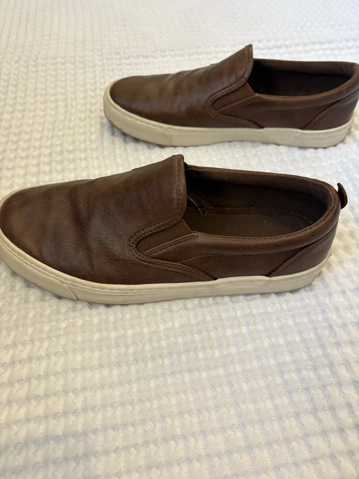 Zapatos Mocasines Informales Jóvenes Niños Viejos Azul Marino Marrón Oscuro Sin Cordones Cuero Sin Cordones Talla 6 Foto 4 de 4