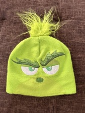 The Grinch Dr. Seuss Green 2018 Adult Winter Knit Beanie Hat Cap w/Hair
